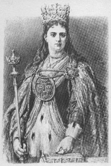 Jadwiga, from Gallery of Polish Kings by  (1838-1893)