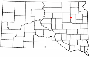 Location of Raymond, South Dakota