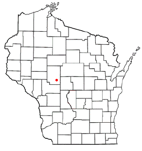 Location of Granton, Wisconsin