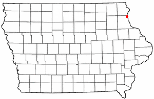 Location of Marquette, Iowa