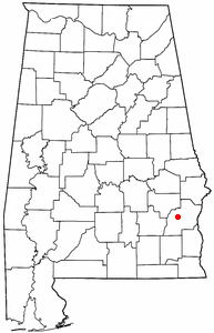 Location of Clayton, Alabama