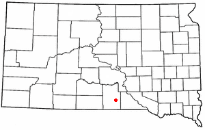 Location of Colome, South Dakota