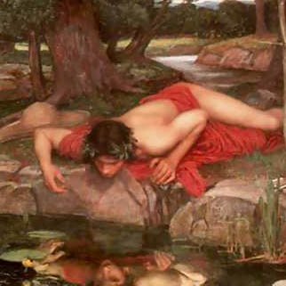 Narcissus in 's famous painting Echo and Narcissus