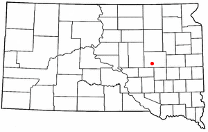 Location of Virgil, South Dakota