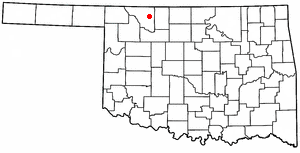 Location of Alva, Oklahoma