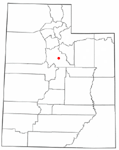 Location of Mapleton, Utah