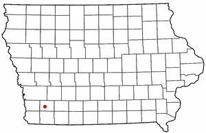 Location of Red Oak, Iowa