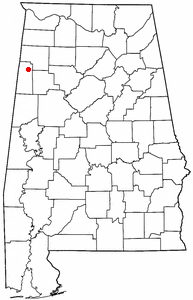 Location of Beaverton, Alabama