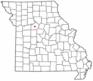 Location of Marshall, Missouri