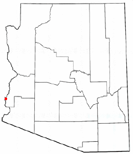 Location of Cibola, Arizona