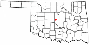 Location of The Village, Oklahoma