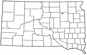 Location of Mellette, South Dakota