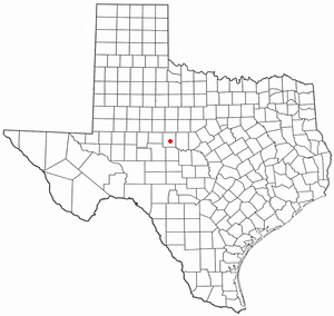 Location of Ballinger, Texas