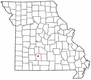 Location of Marshfield, Missouri