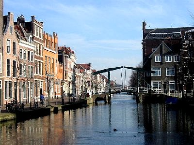 Canal with patrician houses - Leiden
