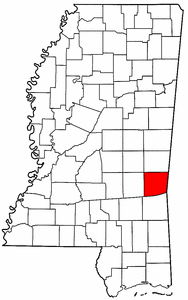 Image:Map of Mississippi highlighting Clarke County.png