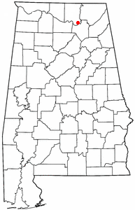 Location of New Hope, Alabama