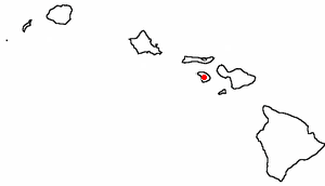 Location of Lanai City, Hawaii