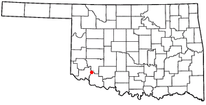 Location of Headrick, Oklahoma