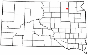 Location of Groton, South Dakota