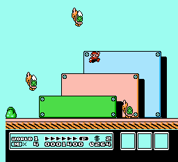 Screenshot of the NES/Famicom version of Super Mario Bros. 3