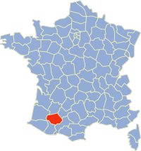 Location of du Gers in France