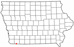 Location of Blanchard, Iowa