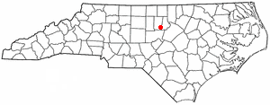 Location of Chapel Hill, North Carolina