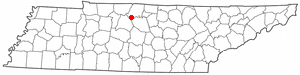 Location of Hendersonville, Tennessee