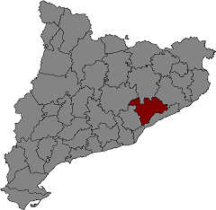 Map of Catalonia with Valls Oriental highlighted