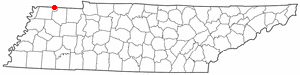 Location of South Fulton, Tennessee