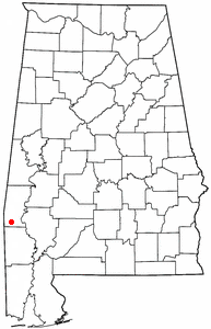 Location of Silas, Alabama