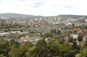 Panorama of Sheffield (centre and north) 2004