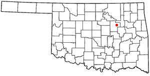 Location of Kellyville, Oklahoma