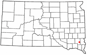 Location of Davis, South Dakota