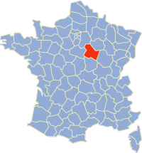 Location of  Yonne in France