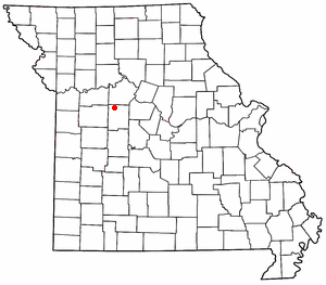 Location of Houstonia, Missouri