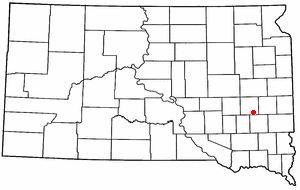 Location of Canova, South Dakota
