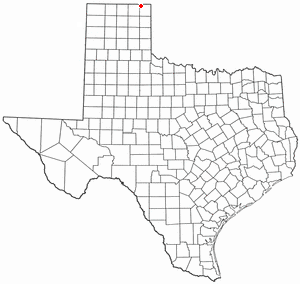 Location of Booker, Texas