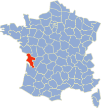 Location of de la Charente-Maritime in France