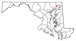 Location of Aberdeen, Maryland