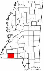 Image:Map of Mississippi highlighting Amite County.png