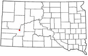 Location of Wasta, South Dakota