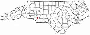 Location of Mint Hill, North Carolina