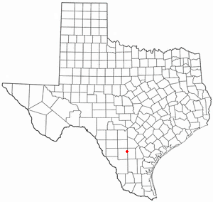 Location of Fowlerton, Texas
