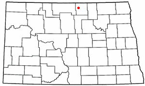 Location of Dunseith, North Dakota