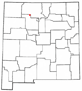 Location of Regina, New Mexico