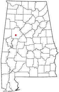 Location of Tuscaloosa, Alabama