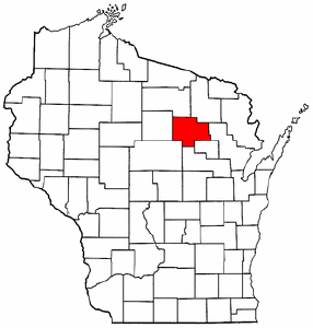 Image:Map of Wisconsin highlighting Langlade County.png