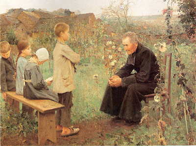 Catechism Lesson, by Jules-Alexis Meunier, 1890